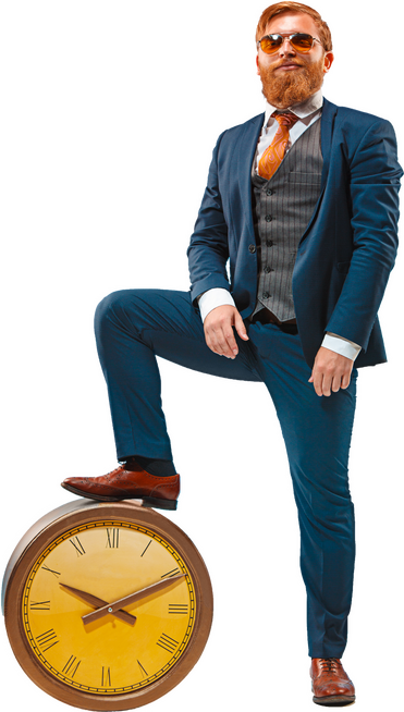 gentleman with clock